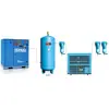 Compresor de aire Kaisan, de imán permanente de frecuencia variable de doble tornillo BMVF15KW, con secador de aire, tanque de almacenamiento y filtro - juego de compresor de aire