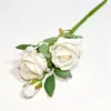 Flores artificiales rosa perla para ambiente del Día de San Valentín, decoración de boda, pared de rosas, decoración de rosa artificial de terciopelo