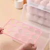 Caja de Almacenamiento de Huevos de 15 Compartimentos para Cocina, Caja Conservadora de Huevos para Refrigerador, Caja de Huevos Multicapa, Charola de Huevos de Plástico
