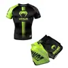 Traje de Entrenamiento para Sparring Traje UFC para Hombre Boxeo Ajustado Ropa de Secado Rápido Muay Thai Lucha Shorts de Manga Corta Gimnasio Lucha