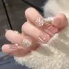 Armadura de mano sentido avanzado hecho a mano ins explosiones diamante roto mariposa uña piezas de uña al por mayor uñas portátiles