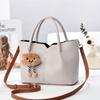 Lindo Bolso Cubo Portátil de Oso 2024 Nuevo Estilo Coreano Bolso de Hombro para Mujer Nicho de Alta Gama Bolso Cruzado