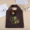 Bolsa Chaleco de Animales de Dibujos Animados Bolsa de Compras Plegable para Supermercado Tela de Poliéster 210D Bolsa al por Mayor en Stock Suministro Directo Transfronterizo