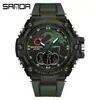 Nuevo Reloj Electrónico Juvenil Transfronterizo Sanda Moda Aleación Reloj para Hombre Resistente al Agua y Burbujas Luminoso Reloj para Hombre