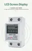 Medidor de Energía DDS Monofásico Riel DIN 5(60)Medidor Digital LCD KWh de CA 220V, Medidor de Consumo Eléctrico para Montaje en Riel de 35 mm