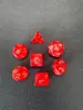 Patrón de mármol multicolor de dos colores tablero de juego de mazmorra juego de rol dnd acrílico poliédrico set de 7 piezas dados