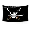 Bandera Pirata Exclusiva de Comercio Exterior Decoración de Calavera para Halloween Bandera Digital a Doble Cara con Ojales de Latón Engrosados Banderas Piratas