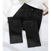 Vaqueros rectos y estrechos vintage para mujer, otoño 2024, nuevos pantalones de tubo franceses elásticos y adelgazantes de cintura alta