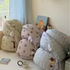 Novedades de Otoño: Manta Suave de Punto con Orejitas Temática de Bosque para Niños, Manta de Dibujos Animados para Primavera/Otoño para Estudiantes, y Manta de Invierno para Adultos