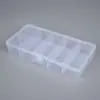 Caja de Plástico PP Fija de 10 Compartimentos para Guardar Joyería, Puntas de Uñas, Cuentas, Equipo de Pesca y Ferretería