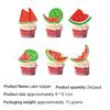 Fiesta de Cumpleaños Temática Sandía de Verano Transfronteriza Plato de Papel Desechable Vaso de Papel Fruta Suministros de Decoración para Fiesta Hawaiana