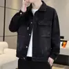 Jaqueta Jeans Masculina Primavera e Outono 2024 Nova Resistente ao Desgaste para Obra Casual Bonita Jaqueta Roupas Jeans