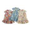 Vestido Infantil Verão Novo Menina Cheongsam Vestido de Manga Curta Vestido para Bebê de Um Ano Vestido Tang Vestido Floral Retrô Atacado
