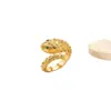 Anillo en Forma de Serpiente con Ojos Verdes de Diseño Europeo y Americano, Anillo Exquisito Versátil Ajustable para Mujeres, Joyería Popular de Venta Transfronteriza