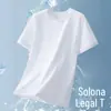 Camiseta Solona Toque Gelado para Homens, Casual de Verão Cor Sólida Esportiva Corrida Versátil Slim-Fit Camada Base Superior