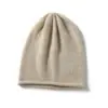 100% Caxemira Outono/Inverno 2026 Novo Chapéu de Tricô Casual Feminino Cor Pura com Aba Dobrada à Prova de Vento Quente para Proteção das Orelhas