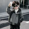 Chamarra Gruesa de Felpa y Algodón con Capucha y Bloques de Color para Niños y Niñas, Parka Cálida para Exteriores, Ropa de Trabajo de Invierno