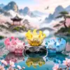Nova Figura de Desenho Animado Estilo Chinês Raposa Fofa Guardiã Caixa Surpresa de Cristal Pedra de Cristal Natural Criativa Ornamento de Mesa Aromaterapia