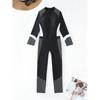 Traje de Baño Unido para Mujer Pantalones de Manga Larga Envoltura de Cuerpo Completo Protección Solar Cubre Vientre Adelgazante Conservador Profesional Entrenamiento Traje de Buceo
