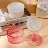 Material hecho a mano diy epoxi cristal diamante redondo caja de almacenamiento Jenga decoración de mesa molde de silicona líquido fácil de desmoldar