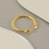Nuevo Anillo Simple Europeo y Americano de Acero Inoxidable con Forma de Serpiente, Anillo Versátil de Diseño Diario, Acero de Titanio Anillo de 18K al Por Mayor
