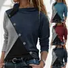 Amazon AliExpress wish Estação Independente eBay Transfronteiriço Cor Sólida Waffle Costurado Casual Gola Top