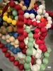 Adereços de Casamento Decoração de Tecido Colorida Cordão de Bolas Parede de Fundo de Janela Área de Assinaturas Decoração de Vitrine Decoração de Bolas Penduradas
