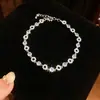 Pulsera de flor redonda con cierre de circonita, lujo ligero, alta gama, pulsera exquisita con un diseño elegante, versátil y a la moda, venta al por mayor