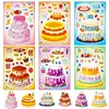 Transfronterizo Nuevo Juego de 6 Piezas de Pegatinas Rompecabezas de Pastel y Postre Juguetes Divertidos para Niños Material Creativo para DIY Pegatinas que Cambian de Cara