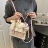 Mochila Casual Ins de Moda Preppy para Mujer, Versátil, Linda y Personalizada, Bolso Cruzado para Compras y Clase
