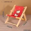 Silla de Playa Regalo Soporte para Teléfono Móvil Mini Regalo de Madera Reclinable Plegable Accesorios para Fotos Decoración Escritorio Creativo