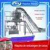 Máquina de embalagem de grânulos de pesagem automática Linha de produção de enchimento de líquido quantitativo Asas de frango Máquina de embalagem de saco de alimentação rotativa