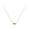 Collar con Colgante de Frijol de Plata de Ley s925 Cadena para Clavícula Celebridad de Internet Elegante Sencillo Estilo Frío para Regalo de Cumpleaños de Novia