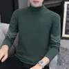 300g Veludo Alemão Outono/Inverno Veludo Escovado Dupla Face Gola Alta Manga Longa Camada Base Masculina Quente Roupas de Outono Camiseta