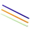 Venta al por mayor de fábrica pajita de vidrio borosilicato de grado alimenticio con punta biselada 8*215 tubo recto/curvado pajita de color transparente