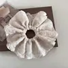 Lazo para el Cabello de Encaje Francés Retro para Mujer, Cuerda Beige Suave para Cola de Caballo, Accesorio de Bola de Alta Gama para el Cabello