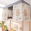 Cortina para Cama de Día con Sol Cortina para Dormitorio de Estudiante Dormitorio de Fábrica Escolar Cama Individual Litera Superior e Inferior Tela Opaca Venta al por Mayor