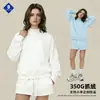 Sudadera Pesada de Cuello Alto Medio y Manga Larga Personalizada para Hombre de la Isla Cai Xiang, Sudadera de Forro Polar Color Macarrón para Mujer de Primavera y Otoño