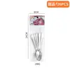 Super Vajilla de Acero Inoxidable Cuchillo, Tenedor y Cuchara para Proveedor Transfronterizo de Amazon, Cuchillo y Tenedor para Steak de Hotel Occidentales, Juego de 6 Piezas de PVC