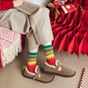 Calcetines Rojos de Navidad Frescos y Sencillos para el Año del Caballo 2026, Calcetines de Año Nuevo para Hombres y Mujeres, Calcetines de Media Pantorrilla para Otoño e Invierno