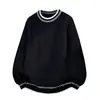 Suéter Pulóver de Cuello Redondo Otoño/Invierno 2026, Suéter Juvenil de Punto Trenzado, Chaqueta Color Block, Camisa Básica Estilo Old Money para Hombre