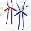 Corbata de Lazo JK Japonesa Femenina Corbata Perezosa sin Nudo Rojo Vino Estudiante Camisa Corbata Accesorios Negro Color Sólido Estilo Universitario