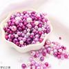 3-8mm ABS Iridescente Perfurado Pérola Artificial Redonda Contas Soltas Artesanal DIY Acessórios Macaron Caixa de Maquiagem Enchimento de Contas