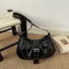 Bolsa de ombro única de alta qualidade estilo coreano plissada 2026 verão nova moda versátil elegante bolsa sela
