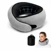 Almohada Popular con Espuma Viscoelástica en Forma de U Transfronteriza, Almohada de Viaje para el Cuello, Portátil y Plegable, Adecuada para Siestas en Avión y Soporte Cervical