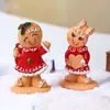 Enfeites de Resina de Homem de Gengibre de Natal, Decorações Temáticas de Natal, Artesanato Fofo, Decorações de Mesa para Festas