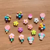 Goma Suave de PVC Accesorios de Flores Pequeñas Flor Fresca Pequeña de Cinco Pétalos Arcoíris Colgante Pequeño Accesorios para Joyería DIY Flor de Zapato de Gama Alta