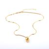 Collar Benmingnian Colgante Tigre Pequeño Acero de Titanio 18K Cadena para Clavícula de Mujer Cadena Hueso de Serpiente Recubierta Eléctricamente Sin Decoloración