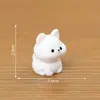 Luz de noite miniatura brilhante, figura de cachorrinho fofa e adorável, acessórios de decoração DIY para casa de bonecas, ornamento de mesa em miniatura