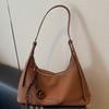 Bolsa Transversal Texturizada de Alto Padrão Estilo Maillard Feminina 2025 Outono Bolsa de Ombro Retrô Moda Popular Bolsa para o Dia a Dia